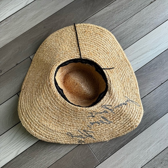 Karl Lagerfeld Women’s Raffia Sun Hat. One Size Fits All | Regular Condition - Picture 8 of 10